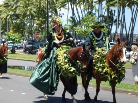 Merrie Monarch Parade  Island queen Hilo 2008